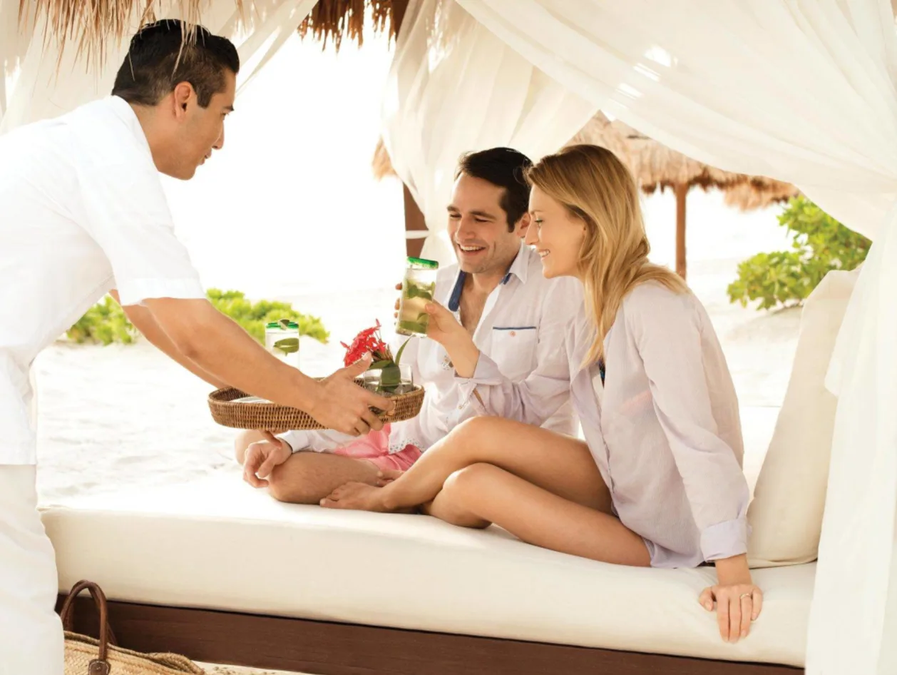 Beach butler service at Excellence Playa Mujeres